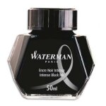 Waterman flacon 50 ml encre noire intense Waterman flacon 50 ml encre noire intense