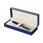 Waterman hmisphre laque noire attributs dors stylo plume pointe moyenne - dans son ecrin