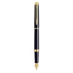 Waterman hmisphre stylo plume a pointe moyenne attributs dors laque noir