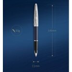 Waterman - stylo - plume carne collection - plume moyenne - bleu - bleu