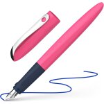 Wavy stylo plume (pour droitiers et gauchers, avec plume dbutante), rose