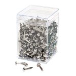 Wedo 112350054 attache parisienne t�te ronde pour sachet echantillon argent lot de 500