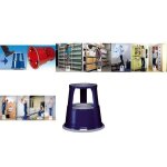 Wedo tabouret marchepied, en m�tal, gris lumiere / ral 7035