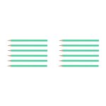 Wonday lot de 12 crayons graphite bout tremp corps hexagonal vert - hb