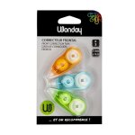 Wonday blister de 3 mini ruban de correction frontaux 5 mm x 4 m