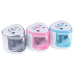 Xeju 1 pc electrique double orifice a piles taille - crayon crayon automatique