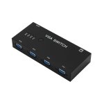 Xeme commutateur vga quatre entr�es une sortie 4 d�coup�es 1 sortie commutateur vid�o vga d'ordinateur ...