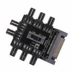 Xeme ventilateur 1 a 8 canaux hub 12v 3pin adaptateur r�partiteur d'alimentation ventilateur pc avec ...