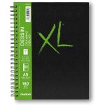 Xl art book - papier dessin - grain lger - 160g / m - carnet spiral - a5 - 14 - 8x21cm - blanc - 60 ...