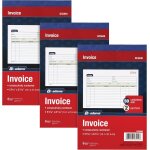 Yemaesre - lotde 3 carnets de factures autocopiants en 2 parties, feuillet de vente horizontal, 14, 5 ...
