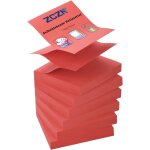 Z - notes, 6 blocs feuillets autocollants rouge, notes autocollants 76x76 mm, 80 feuilles par bloc - ...