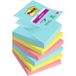 Z - notes autocollantes super sticky, pack de 6 blocs, 90 feuilles par bloc, 76 mmx76 mm - feuillets ...