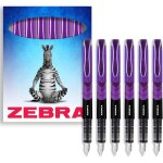 Zebra fuente disposable fountain pen - purple ink (pack of 6)
