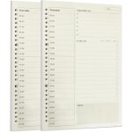 Zelten lot de 2 recharges de papier perfor b5 120 feuilles / 240 pages pour classeur a 26 trous - recharges ...