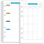 Zelten recharge de papier perfor multicolore 45 feuilles 90 pages - pour reliure a 6 trous - journal ...