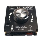 Zk - 502m mini carte d'amplification audio de puissance 5. 0 compatible bluetooth 50wx2 module d'amplificateur ...