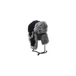 Casquette d'hiver avec fourrure de lapin - gris / m Casquette d'hiver avec fourrure de lapin - gris / m