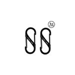 Mousqueton s - biner t. 1 acier inoxydable lot de 2 - noir