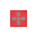 Patch croix rouge grand rouge argent� reflex - argent