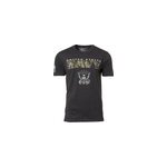 T - shirt usn camo text heather black - s