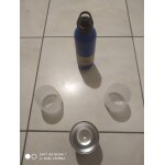 1 tasse en inox + 2 verres signature + 1 bouteille ultralight inox