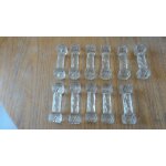 11 porte couteaux en verre taille (cristal)vintage collection