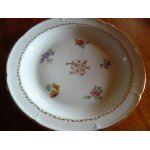 12 assiettes en porcelaine de limoges motif fleurs