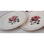 2 anciennes assiettes plates 22. 5cm env. - fenal , badonviller, mod�le germaine