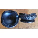 2 bibelot coupelles noirs en terre cuite sinisants idogrammes chinois7cm de diamtre 3 cm de haut