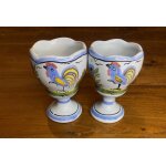 2 coquetiers en faence hb henriot - quimper