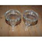 2 coupes de glace en verre incolore 2 coupes de glace en verre incolore