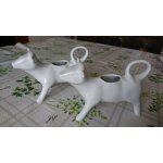 2 cremiers, pots a lait vache en porcelaine pillivuyt - pillivuyt