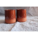 2 pots de yaourts vintage