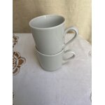 2 tasses a caf en porcelaine blanche