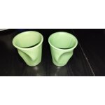 2 verres ou tasses revol a effet froiss