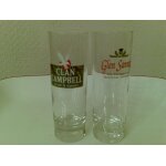 2 verres tube  clan campbell  +  glen sannox  scotch whisky (bar)