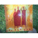 3 assiettes plates carres