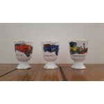 3 coquetiers porcelaine collection voiture ancienne