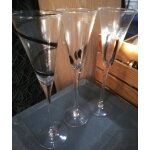 3 flutes champagne verre d�cor�es