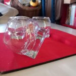 3 lots diff�rents de 6 verrines en verre