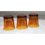 3 verres a eau vintage verre ambr� duralex