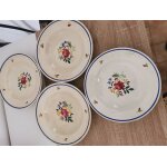 4 assiettes creuses gien. mod�le anne.