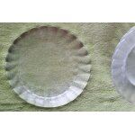 4 assiettes a dessert en verre transparent