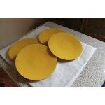 4 assiettes plates deco - grès naturel - vintage 4 assiettes plates deco - grès naturel - vintage