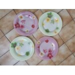 4 assiettes plates. marc palluy. mod�le po�me abandonn�
