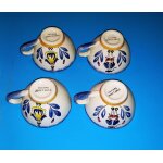 4 bolées a cidre en faïence - peintes a la main , estampillées pont l abbé 29 4 bolées a cidre en faïence - peintes a la main , estampillées pont l abbé 29