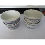 4 coupelles a dessert d�cor�es avec 4 cuill�res fran�oise saget