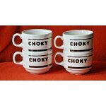 4 tasses bistrot choky churchill england - hauteur 6, 5cm diamètre 8cm 4 tasses bistrot choky churchill england - hauteur 6, 5cm diamètre 8cm