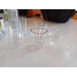 42 verrines plastiques de formes diverses