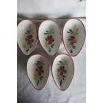 5 coupelles a avocat motif fleurs fait main